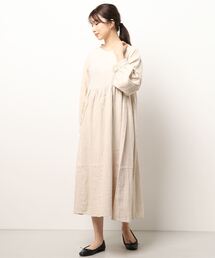 Samansa Mos2 | コットンリネン前後着ワンピース(ワンピース)