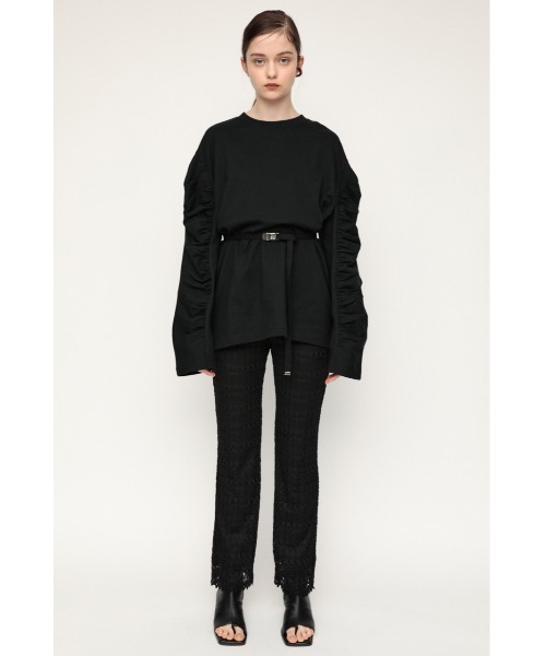 SLY(スライ)の「SCALLOP LACE FLARE PT レース フレア パンツ(スラックス・レディース・グリーン/ブラック/オフホワイト・2/1)」の9枚目の写真