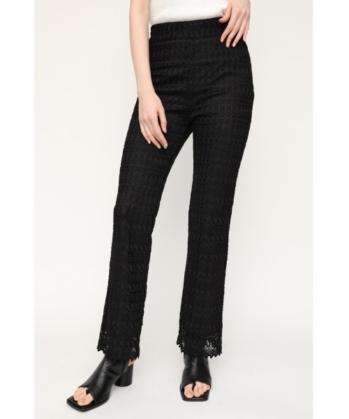 SLY(スライ)の「SCALLOP LACE FLARE PT レース フレア パンツ(スラックス・レディース・グリーン/ブラック/オフホワイト・2/1)」の10枚目の写真
