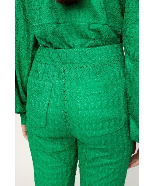 SLY(スライ)の「SCALLOP LACE FLARE PT レース フレア パンツ(スラックス・レディース・グリーン/ブラック/オフホワイト・2/1)」の21枚目の写真