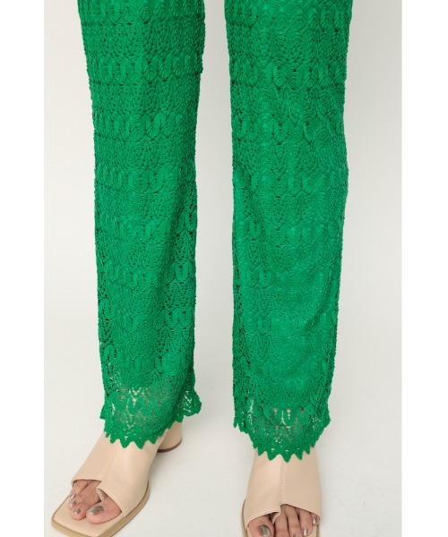 SLY(スライ)の「SCALLOP LACE FLARE PT レース フレア パンツ(スラックス・レディース・グリーン/ブラック/オフホワイト・2/1)」の22枚目の写真