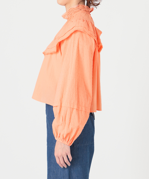 セール】IENA LA BOUCLE ドビードットレースブラウス◇（シャツ