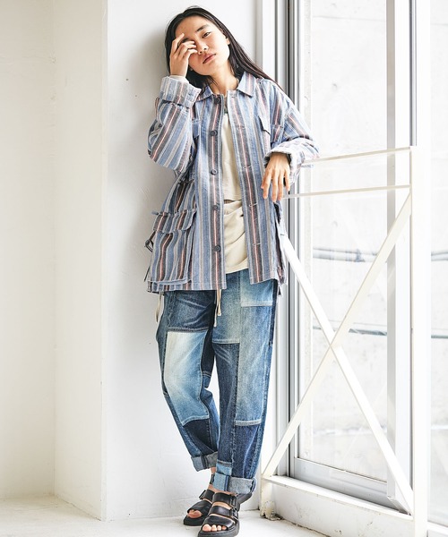 TOBILA(トビラ)の「11.25ozミックスデニムテーパードパンツユニセックス(デニムパンツ・レディース・インディゴブルー・M/L)」の22枚目の写真