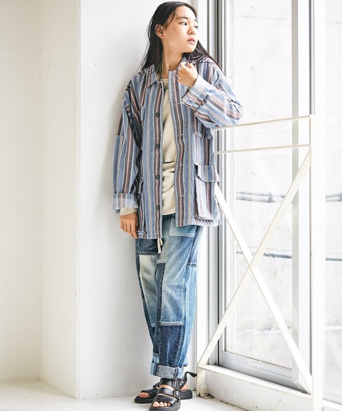 TOBILA(トビラ)の「11.25ozミックスデニムテーパードパンツユニセックス(デニムパンツ・レディース・インディゴブルー・M/L)」の15枚目の写真