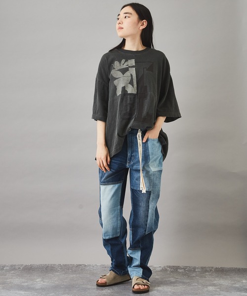 TOBILA(トビラ)の「11.25ozミックスデニムテーパードパンツユニセックス(デニムパンツ・レディース・インディゴブルー・M/L)」の12枚目の写真