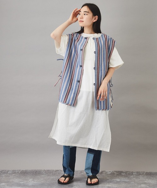 TOBILA(トビラ)の「11.25ozミックスデニムテーパードパンツユニセックス(デニムパンツ・レディース・インディゴブルー・M/L)」の16枚目の写真