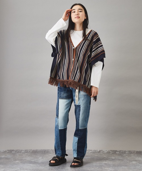 TOBILA(トビラ)の「11.25ozミックスデニムテーパードパンツユニセックス(デニムパンツ・レディース・インディゴブルー・M/L)」の6枚目の写真