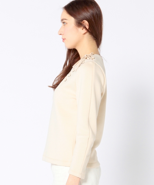 Another Edition（アナザーエディション）の「レースアッププルオーバー/AEBC レースUP PO◆（Tシャツ/カットソー・レディース・ホワイト/グレー/ベージュ・フリー）」の16枚目の写真