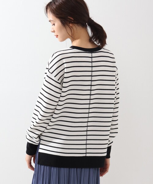 DRESKIP(ドレスキップ)の「◆リブ切り替えサカリバボーダープルオーバー(Tシャツ/カットソー・レディース・グレー系その他3/ホワイト系5/ベージュ系2/ライトグリーン系2・02/03/04)」の8枚目の写真