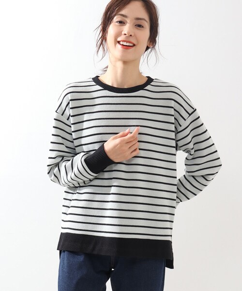 DRESKIP(ドレスキップ)の「◆リブ切り替えサカリバボーダープルオーバー(Tシャツ/カットソー・レディース・グレー系その他3/ホワイト系5/ベージュ系2/ライトグリーン系2・02/03/04)」の14枚目の写真