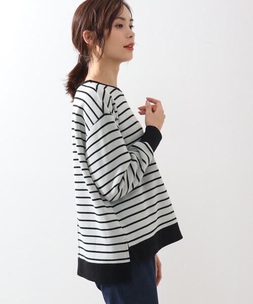 DRESKIP(ドレスキップ)の「◆リブ切り替えサカリバボーダープルオーバー(Tシャツ/カットソー・レディース・グレー系その他3/ホワイト系5/ベージュ系2/ライトグリーン系2・02/03/04)」の15枚目の写真