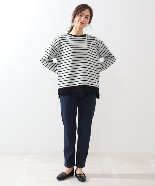 DRESKIP(ドレスキップ)の「◆リブ切り替えサカリバボーダープルオーバー(Tシャツ/カットソー・レディース・グレー系その他3/ホワイト系5/ベージュ系2/ライトグリーン系2・02/03/04)」の17枚目の写真