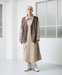 スムースTRワイドスリーブルーズトレンチコートを使った人気 