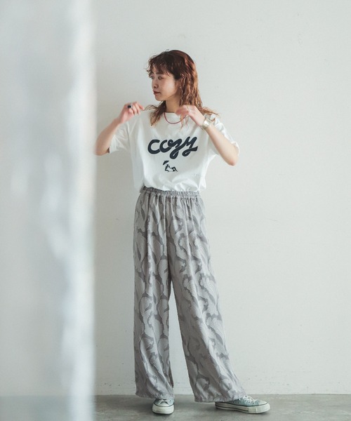 「FIL DE FER」 半袖Tシャツ FREE グリーン レディース FIL DE FER｜フィルデフェールのTシャツ/カットソー（グリーン