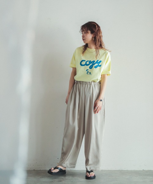 「FIL DE FER」 半袖Tシャツ FREE グリーン レディース FIL DE FER｜フィルデフェールのTシャツ/カットソー（グリーン