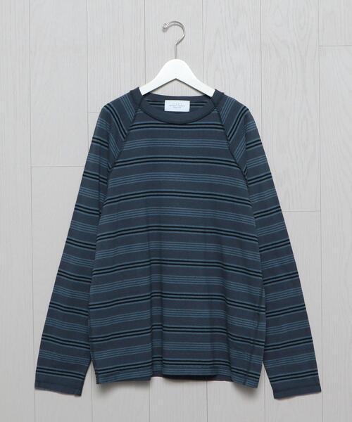 UNUSED(アンユーズド)の「<UNUSED>MALTI BORDER LONG SLEEVE T-SHIRT/Tシャツ.(Tシャツ/カットソー・メンズ・ネイビー/ライトブルー・3/2/4)」の2枚目の写真