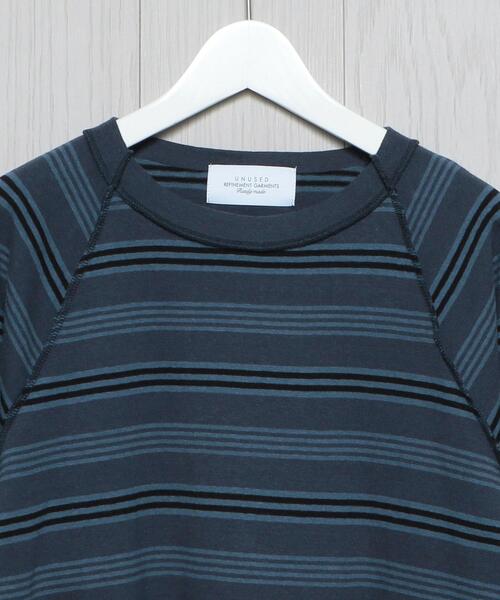UNUSED(アンユーズド)の「<UNUSED>MALTI BORDER LONG SLEEVE T-SHIRT/Tシャツ.(Tシャツ/カットソー・メンズ・ネイビー/ライトブルー・3/2/4)」の4枚目の写真