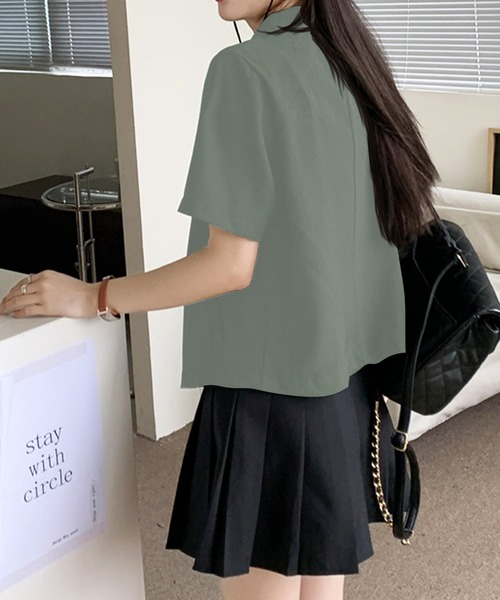 ショートクロップドジャケット（その他アウター）｜Amulet