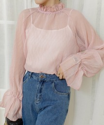 DAY CLOSET | レディース シースルーフリルハイネックブラウス(シャツ/ブラウス)