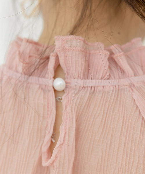 DAY CLOSET（デイ クローゼット）の「レディース　シースルーフリルハイネックブラウス（シャツ/ブラウス・レディース・アイボリー/ホワイト/イエロー系その他/ピンク/スモークピンク・ONE SIZE）」の22枚目の写真