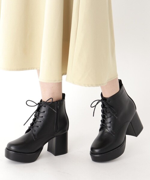 cs T&P（シーエスティーアンドピー）の「厚底レースアップブーツ（ブーツ・レディース・ホワイト/ブラック・S/M/L/LL）」の10枚目の写真