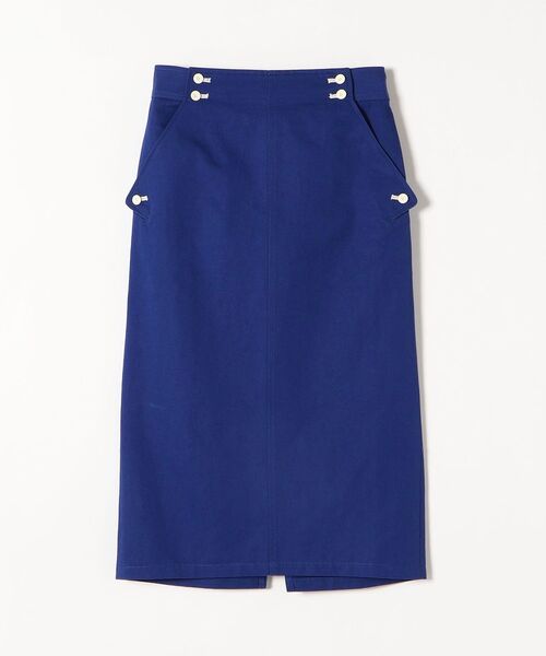 SHIPS any（シップス エニィ）の「SHIPS any:〈ウォッシャブル〉フロントボタン タイト スカート◇（スカート・レディース・カーキ/ブルー・38/36）」の3枚目の写真