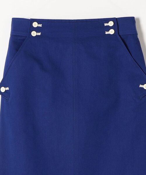 SHIPS any（シップス エニィ）の「SHIPS any:〈ウォッシャブル〉フロントボタン タイト スカート◇（スカート・レディース・カーキ/ブルー・38/36）」の4枚目の写真