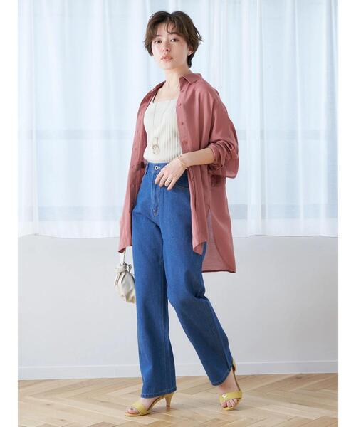 earth music&ecology（アースミュージックアンドエコロジー）の「ランダムリブ2wayタンクトップ（タンクトップ・レディース・ライトグレー/ブラック/ライトベージュ/オフホワイト・S/M）」の22枚目の写真