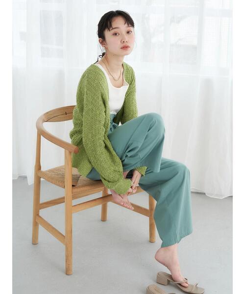 earth music&ecology（アースミュージックアンドエコロジー）の「ランダムリブ2wayタンクトップ（タンクトップ・レディース・ライトグレー/ブラック/ライトベージュ/オフホワイト・S/M）」の9枚目の写真