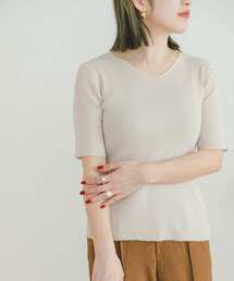 ITEMS URBANRESEARCH | リブVネックハンソデニット(ニット/セーター)