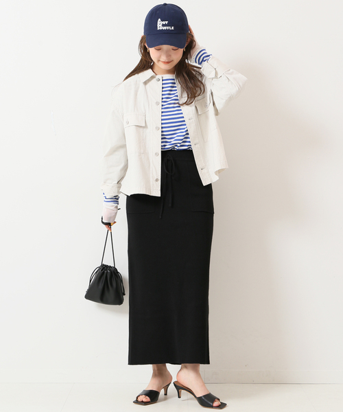 SLOBE IENA(スローブイエナ)の「ヴィンテージブロードミリタリーブルゾン◆(ミリタリージャケット・レディース・ネイビー/ナチュラル・FREE)」の7枚目の写真