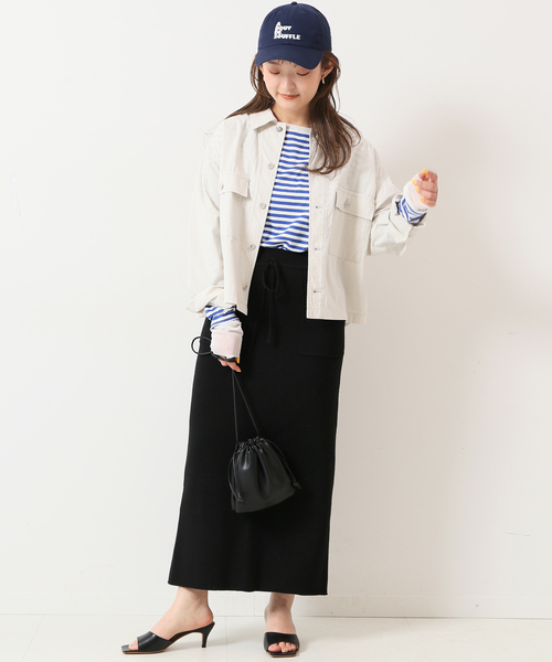 SLOBE IENA(スローブイエナ)の「ヴィンテージブロードミリタリーブルゾン◆(ミリタリージャケット・レディース・ネイビー/ナチュラル・FREE)」の8枚目の写真