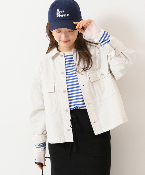 SLOBE IENA(スローブイエナ)の「ヴィンテージブロードミリタリーブルゾン◆(ミリタリージャケット・レディース・ネイビー/ナチュラル・FREE)」の11枚目の写真