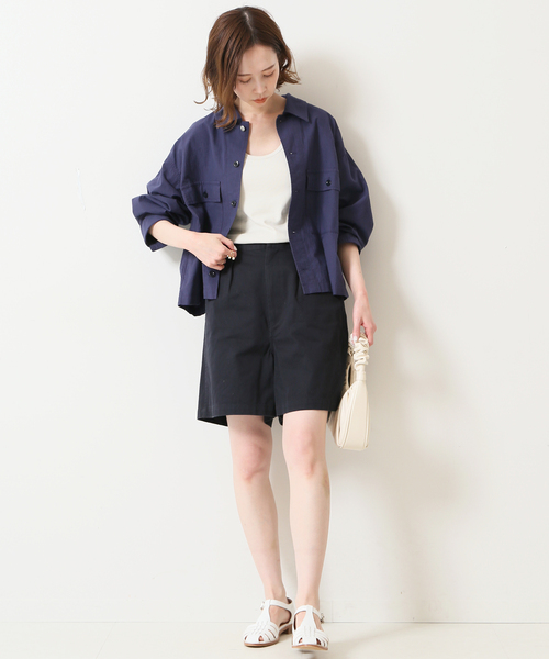 SLOBE IENA(スローブイエナ)の「ヴィンテージブロードミリタリーブルゾン◆(ミリタリージャケット・レディース・ネイビー/ナチュラル・FREE)」の17枚目の写真