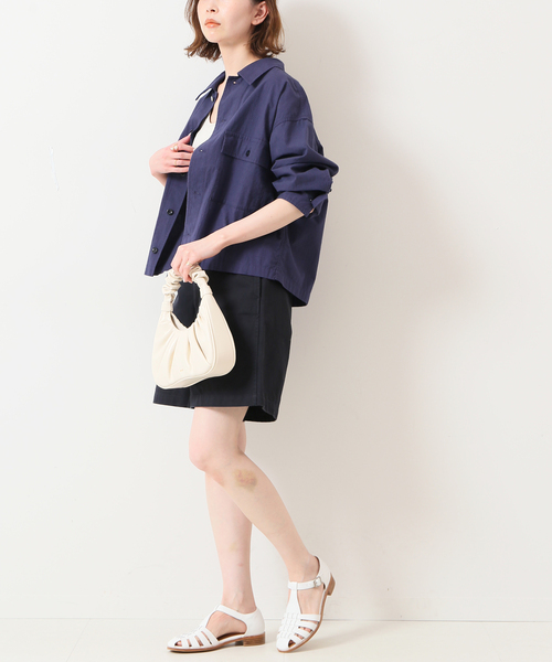 SLOBE IENA(スローブイエナ)の「ヴィンテージブロードミリタリーブルゾン◆(ミリタリージャケット・レディース・ネイビー/ナチュラル・FREE)」の18枚目の写真