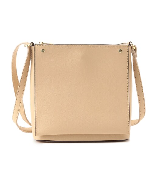 DRESKIP(ドレスキップ)の「◆一枚革風あおりショルダーバッグ(ショルダーバッグ・レディース・ブラック/ベージュ/アイボリー・00)」の1枚目の写真