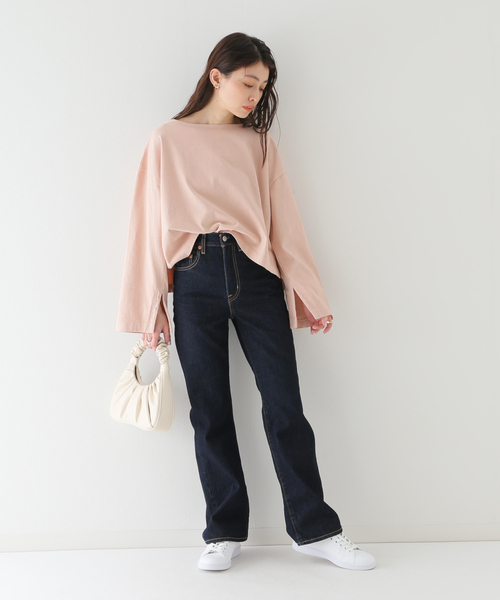 SLOBE IENA(スローブイエナ)の「スリットTシャツ◆(Tシャツ/カットソー・レディース・ピンク/カーキ/ホワイト・FREE)」の22枚目の写真