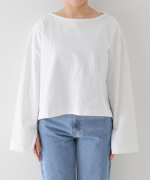 SLOBE IENA(スローブイエナ)の「スリットTシャツ◆(Tシャツ/カットソー・レディース・ピンク/カーキ/ホワイト・FREE)」の9枚目の写真