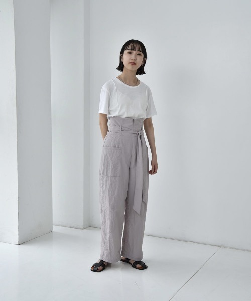 lawgy（ラウジー）の「high waist ribbon pants（その他パンツ・レディース・ブラック/アイボリー/パープル系・FREE）」の13枚目の写真