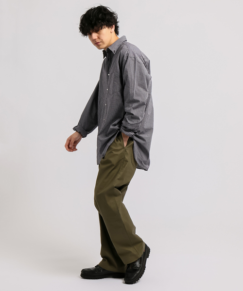 B.C STOCK(ベーセーストック)の「PLAID BIG ボタンダウンシャツ(シャツ/ブラウス・メンズ・ネイビー/ブルー系その他・SMALL/MEDIUM/LARGE)」の5枚目の写真