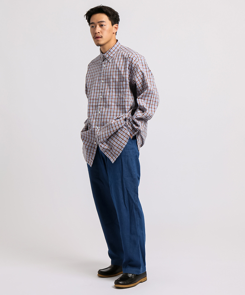 B.C STOCK(ベーセーストック)の「PLAID BIG ボタンダウンシャツ(シャツ/ブラウス・メンズ・ネイビー/ブルー系その他・SMALL/MEDIUM/LARGE)」の7枚目の写真