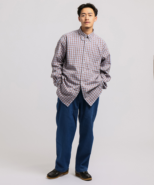 B.C STOCK(ベーセーストック)の「PLAID BIG ボタンダウンシャツ(シャツ/ブラウス・メンズ・ネイビー/ブルー系その他・SMALL/MEDIUM/LARGE)」の8枚目の写真