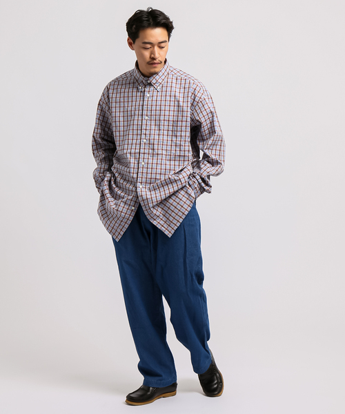 B.C STOCK(ベーセーストック)の「PLAID BIG ボタンダウンシャツ(シャツ/ブラウス・メンズ・ネイビー/ブルー系その他・SMALL/MEDIUM/LARGE)」の9枚目の写真