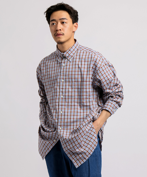 B.C STOCK(ベーセーストック)の「PLAID BIG ボタンダウンシャツ(シャツ/ブラウス・メンズ・ネイビー/ブルー系その他・SMALL/MEDIUM/LARGE)」の10枚目の写真