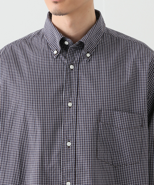 B.C STOCK(ベーセーストック)の「PLAID BIG ボタンダウンシャツ(シャツ/ブラウス・メンズ・ネイビー/ブルー系その他・SMALL/MEDIUM/LARGE)」の15枚目の写真