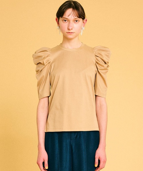 LANVIN en Bleu（ランバンオンブルー）の「スムースタックスリーブカットソー（Tシャツ/カットソー・レディース・ベージュ/グレー/グリーン・38）」の3枚目の写真