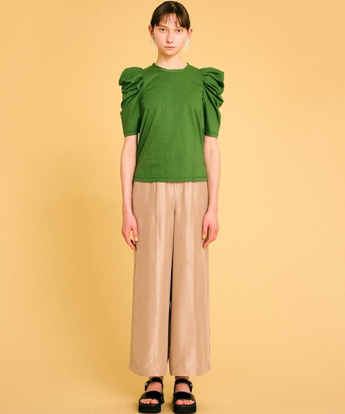 LANVIN en Bleu（ランバンオンブルー）の「スムースタックスリーブカットソー（Tシャツ/カットソー・レディース・ベージュ/グレー/グリーン・38）」の4枚目の写真