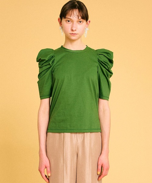 LANVIN en Bleu（ランバンオンブルー）の「スムースタックスリーブカットソー（Tシャツ/カットソー・レディース・ベージュ/グレー/グリーン・38）」の14枚目の写真