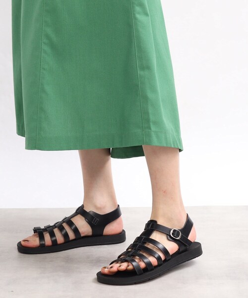 SHOO・LA・RUE（シューラルー）の「◆前ボタン切り替えAラインスカート（スカート・レディース・チャコールグレー/グリーン/ピンク系・02/03/04）」の9枚目の写真