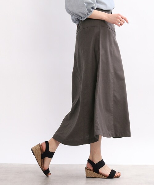 SHOO・LA・RUE（シューラルー）の「◆前ボタン切り替えAラインスカート（スカート・レディース・チャコールグレー/グリーン/ピンク系・02/03/04）」の7枚目の写真